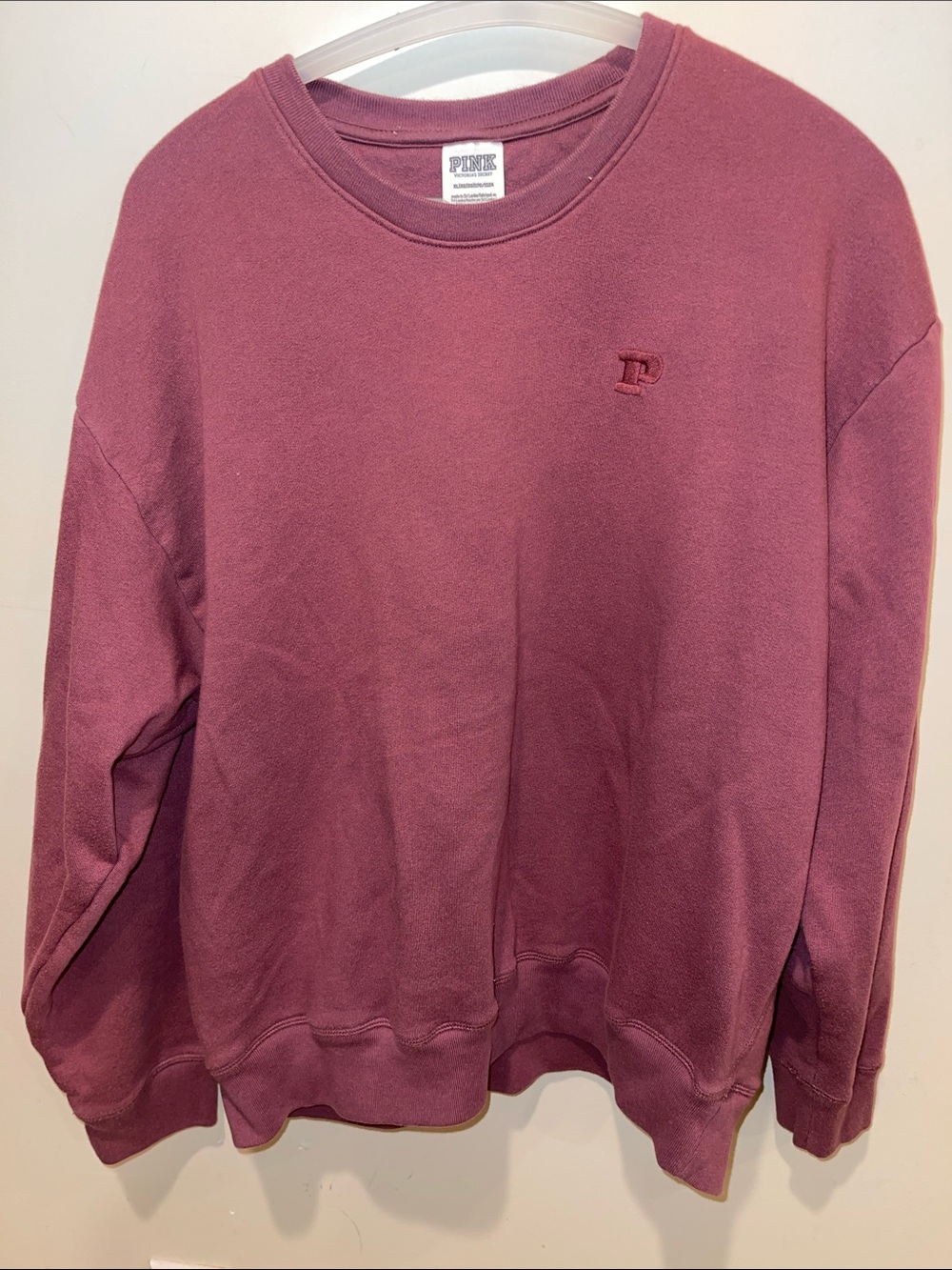 PINK Victoria's Secret Men's Crewneck Sweatshirt in Mauve Plum